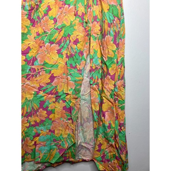 Lost + Wander Small Orange Green Pastel Floral Dress - Picture 6 of 11